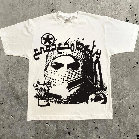 Harajuku Letter Graphic T Shirts Y2k Tops Men Women High Street Oversized T Shirt Pro Choice Streetwear Vintage Tee Clothing