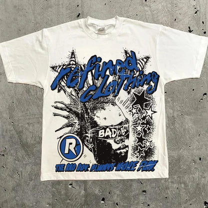 Harajuku Letter Graphic T Shirts Y2k Tops Men Women High Street Oversized T Shirt Pro Choice Streetwear Vintage Tee Clothing