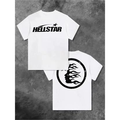 "Star Power" Double-Sided Graphic T-Shirt – Urban Streetwear Oversized Cotton Top, Premium Y2K Aesthetic Celestial Tee