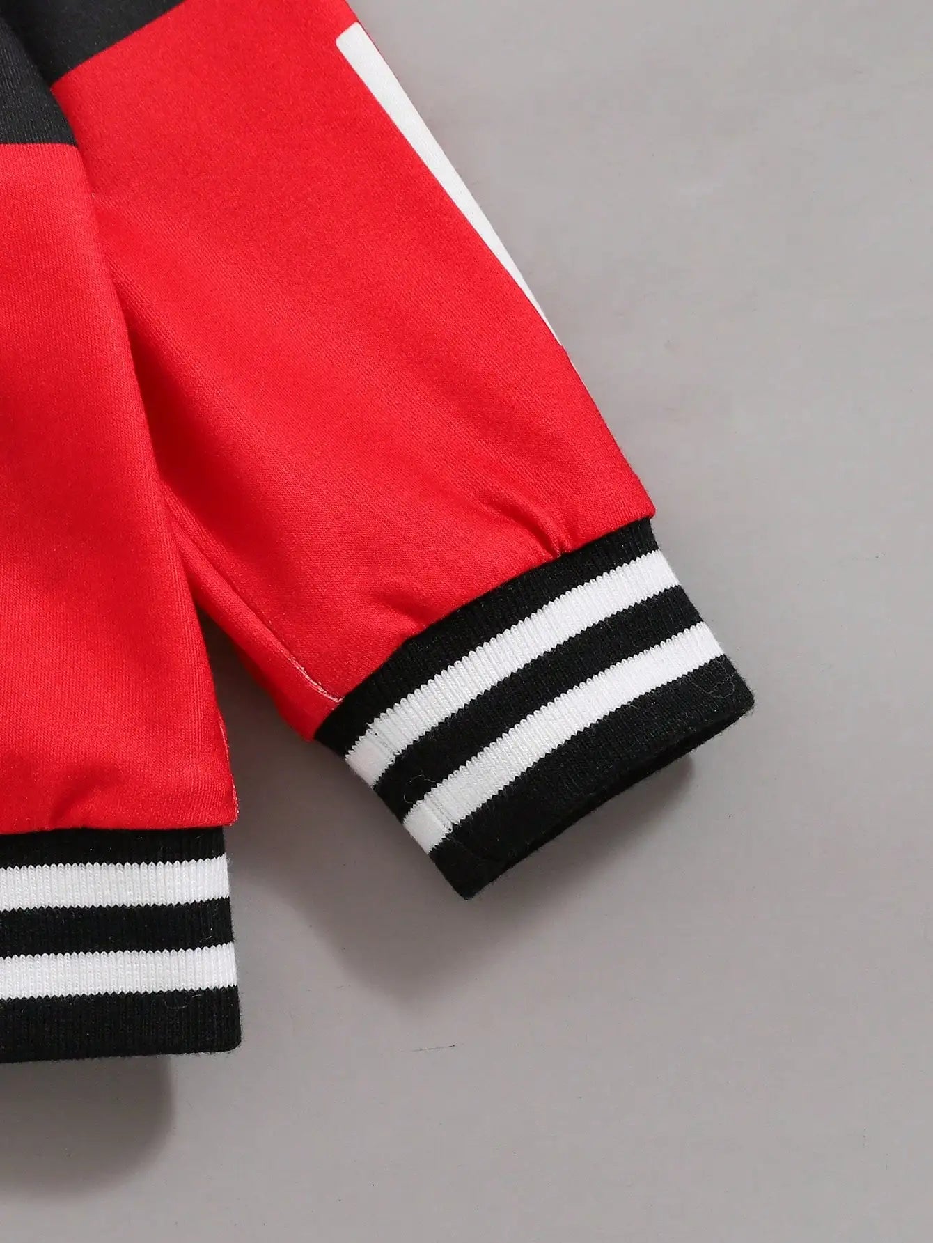 Spring And Autumn Motorcycle Racing Clothing Letter Pattern Printed Red White Black Patchwork Style Trend Outdoor Baby Boy Coat