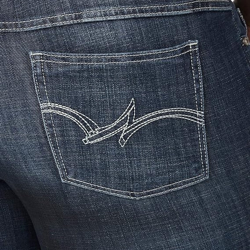 NWT New Wrangler Womens Plus Size 26W Cotton Blend Boot Cut Denim Blue Jeans