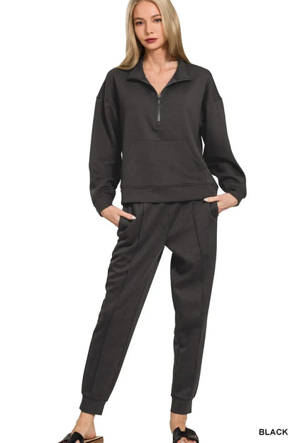 Scuba Half Zip Sweatshirt and Joggers Set