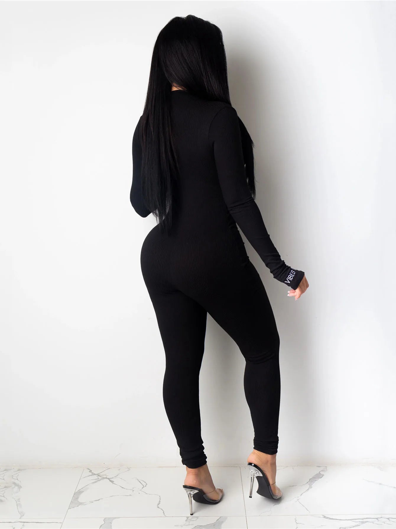 Streetwear White Knitted Sexy Bodycon Lucky Label Jumpsuit Women Overall 2024 Long Sleeve Skinny Rompers Womens Jumpsuit Female