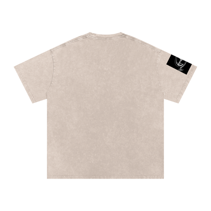 Snow Washed Oversized Cotton T-Shirt