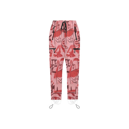 Pink Graffiti scribbles Women's Quick Dry Sweatpants(L65) CREATED BY DESIGNS BY KIEKIE