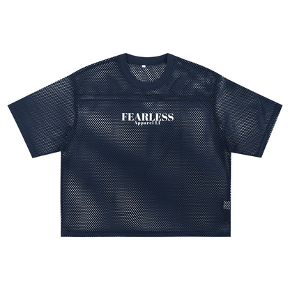 Fearless Apparel Line Taped Mesh Boxy T-shirt for Streetwear unisex