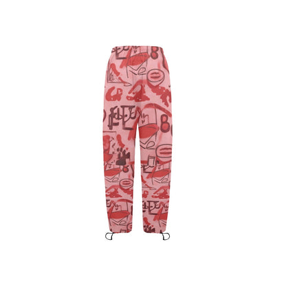 Pink Graffiti scribbles Women's Quick Dry Sweatpants(L65) CREATED BY DESIGNS BY KIEKIE