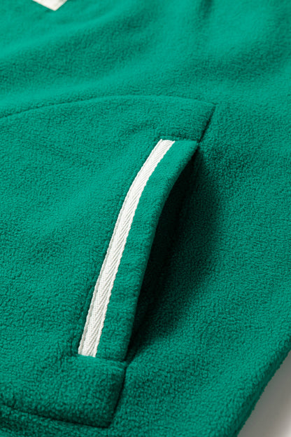 Ava Contrast Trim Fleece Plus Sweatshirt