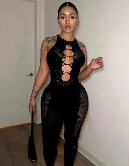 Fashion Sports Fitness Casual Activity Streetwear Transparent Women Rompers Short Sleeve Solid Skinny Bodycon Jumpsuits Overalls