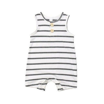 Summer Clothing Newborn Infant Baby Boy/Girl Striped Romper Sleeveless Outfit Jumpsuit Pajamas