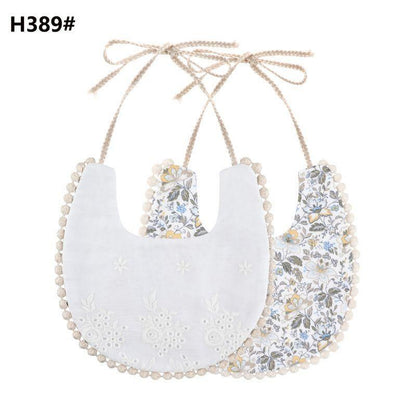 Infant Baby Bib Kid Toddler Dinner Feeding Tassel Double-side Cotton Linen Burp Cloths Saliva Towel For Baby