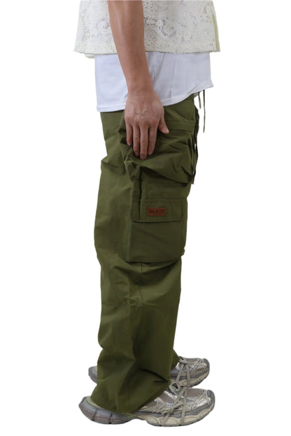 VONT FINE TWILL NYLON BAGGY FIT CARGO PANTS
