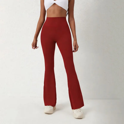 DIAS FIT JOY Peach flared pants for women's yoga high waisted and hip lifting tight pants wide leg fitness pants quick drying