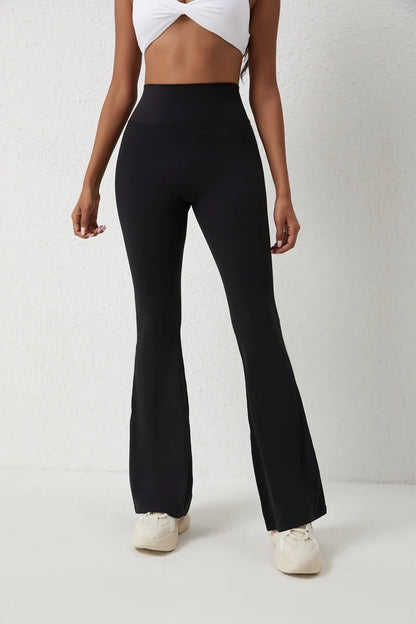 DIAS FIT JOY Peach flared pants for women's yoga high waisted and hip lifting tight pants wide leg fitness pants quick drying