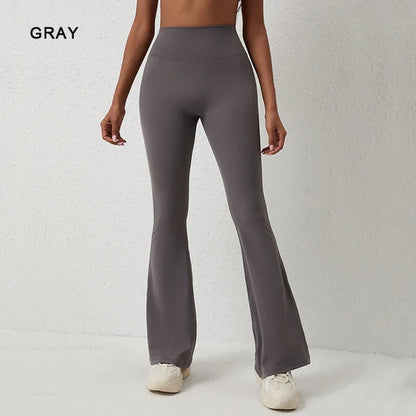 DIAS FIT JOY Peach flared pants for women's yoga high waisted and hip lifting tight pants wide leg fitness pants quick drying