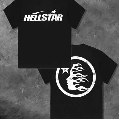 "Star Power" Double-Sided Graphic T-Shirt – Urban Streetwear Oversized Cotton Top, Premium Y2K Aesthetic Celestial Tee