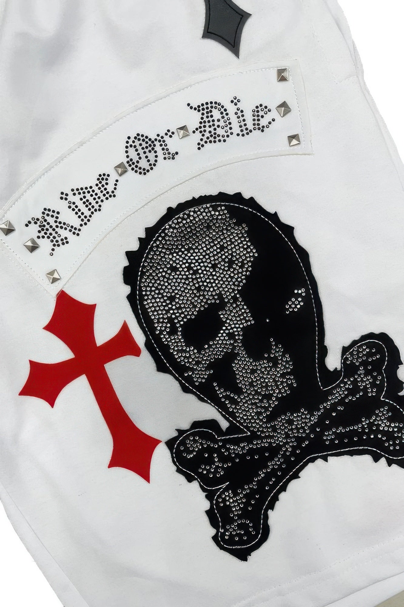 Mens Chrome Cross Skull Shorts