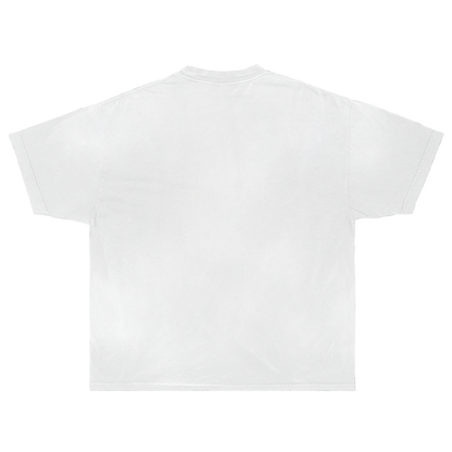 Saint Streetwear Tee White Cotton DTG Print Distressed Graphic True To Size