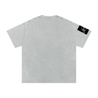 Snow Washed Oversized Cotton T-Shirt