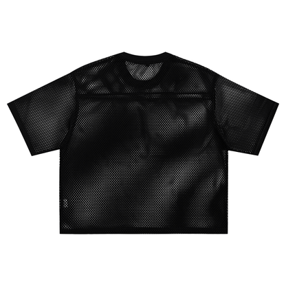 Fearless Apparel Line Taped Mesh Boxy T-shirt for Streetwear unisex