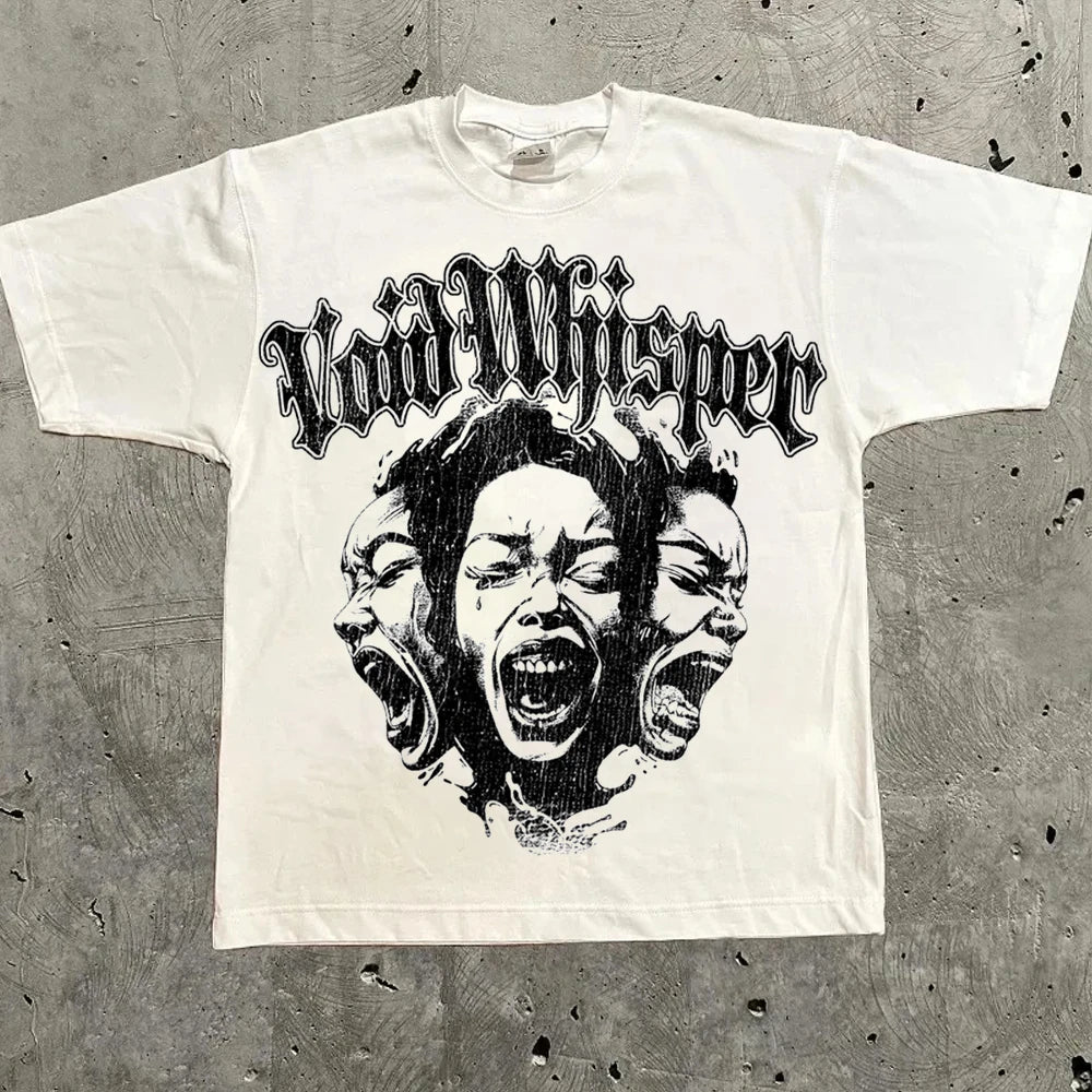 Harajuku Letter Graphic T Shirts Y2k Tops Men Women High Street Oversized T Shirt Pro Choice Streetwear Vintage Tee Clothing
