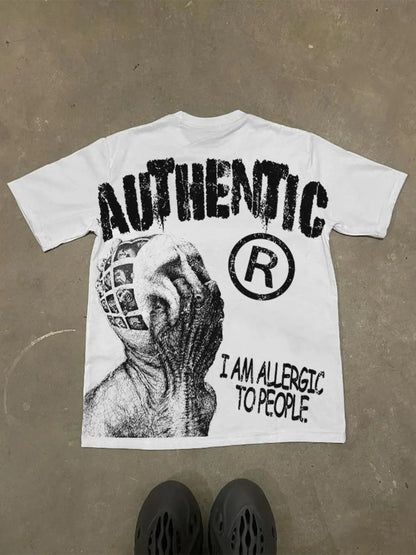 Harajuku Letter Graphic T Shirts Y2k Tops Men Women High Street Oversized T Shirt Pro Choice Streetwear Vintage Tee Clothing