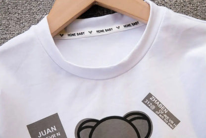 Cotton Fashion Baby Boys Clothing Sets Korean Version Little Kids Short Sleeves Clothes Suits Summer