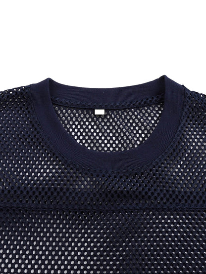 Fearless Apparel Line Taped Mesh Boxy T-shirt for Streetwear unisex