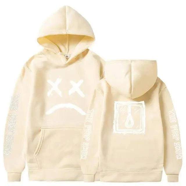 New Happy Cool Smiling Face Print Winter Fashion Couple Pullover Streetwear Sweatshirts Cute Aesthetic Print Classic Hoodies For Men Women Unisex Durable Comfortable Hoodies