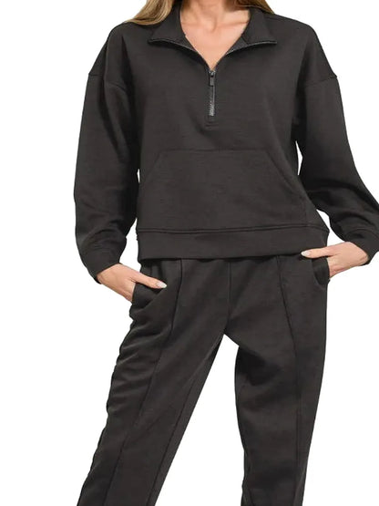 Scuba Half Zip Sweatshirt and Joggers Set
