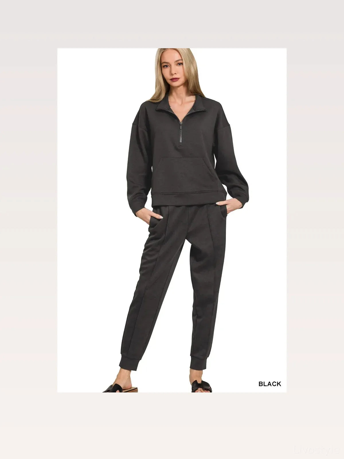 Scuba Half Zip Sweatshirt and Joggers Set